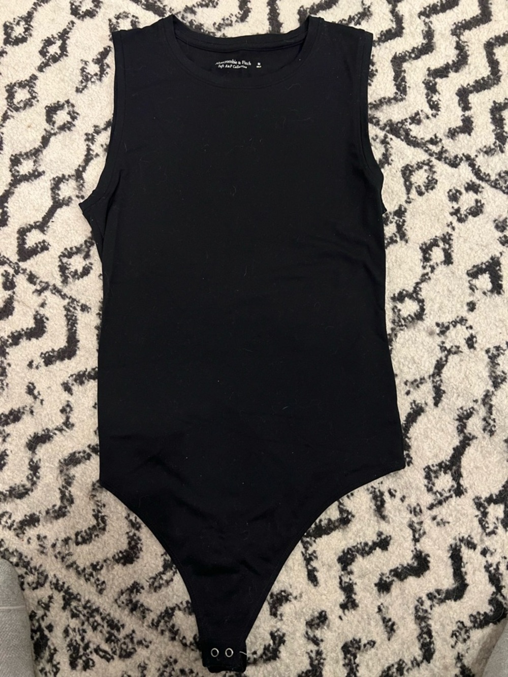 Abercrombie & Fitch Black Sleeveless One-Piece Bodysuit
